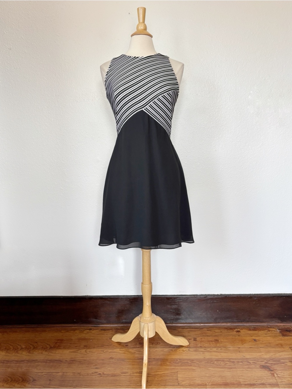Vintage 90s Black & White Cocktail Dress